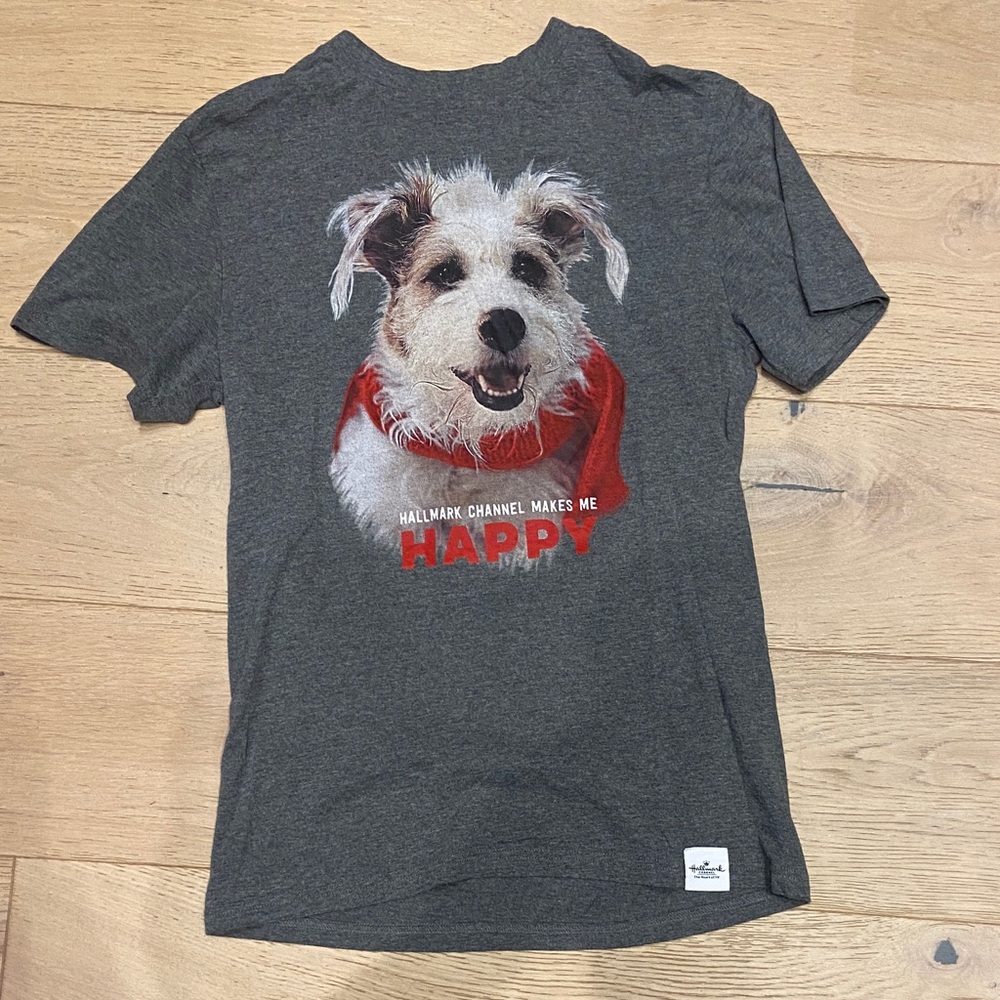 Hallmark Gray T-Shirt with Red Accents